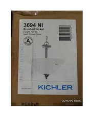 KICHLER Wynberg 15". 2-Light Brushed Nickel Transitional Shaded Kitchen Pendant