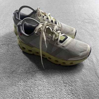 On Cloudstratus Womens Running Shoes White Lime 55.98232 Size 9.5