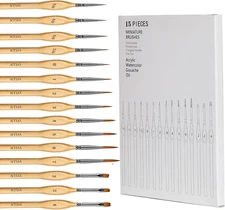Miniature Paint Brushes Model Brushes Detail Paint Brush Set, Fine 15PCS