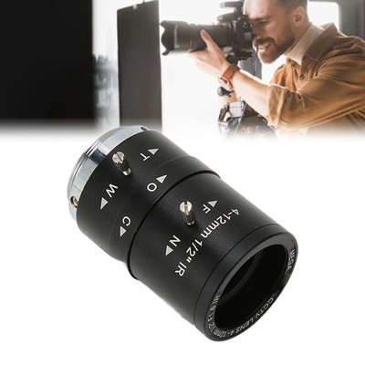 Camera Lens 4 12mm 1/2in HD Manual Change Zoom Industrial Telephoto Lens For CB