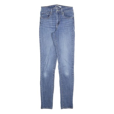 LEVI'S 721 Damen Slim Skinny Jeans Medium Wash W26 L32 Blau