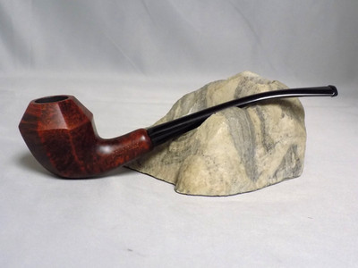 ALDO VELANI 7 1/2'' SMOOTH 2 TONE 8 PANEL BENT BRIAR PIPE NEW UNSMOKED VERY NICE