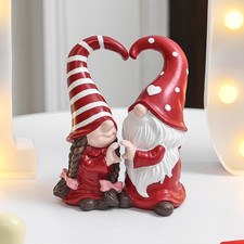 Valentine's Day Gnome Decor Set, Heart Couple Figurines for Home and Weddings