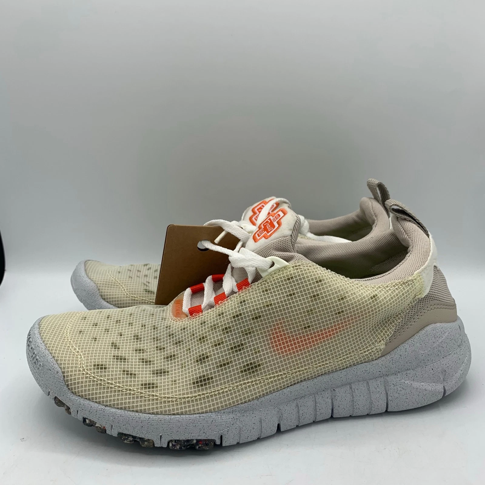 Nike Free Run Trail Crater Shoes Mens Size 9.5 Cream Orange Sneakers