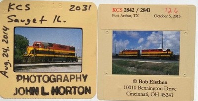 Lot 2 Original Dias - KCS (KANSAS CITY SOUTHERN) EMD GP38/40 #2031/#2842 (Belle)