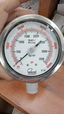 #ad #ad High Pressure Gauge Dual Scale 0 3500 BAR 0 50000 PSI $179.99