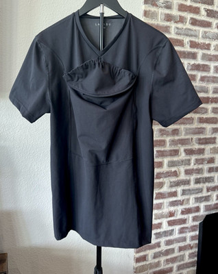 Lalabu Black Dad Shirt - Wearable Baby Carrier with Front Pouch, Size Large