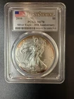 2016 Silver American Eagle MS-70 PCGS (Flag First Strike) TONER