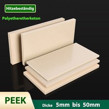 PEEK Platte Polyetheretherketon Kunststoffplatte Hitzebest&auml;ndig Dicke 5mm-50mm