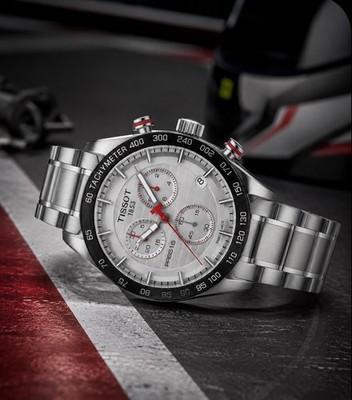 Tissot T-Sport PRS 516 Chrono White Dial Bracelet Men's Watch T100.417.11.031.00