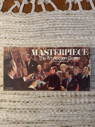 Vintage 1970 MASTERPIECE Art Auction Game 100% Complete Parker Brothers PERFECT
