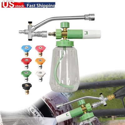 #ad Dual Lance Pressure Washer Wand with Foam Cannon 2 Way 7 Nozzle Tips 1 4quot; Quick $15.99