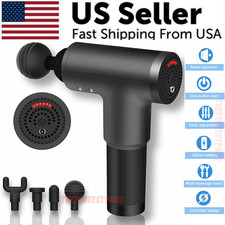 Massage Gun Percussion Massager Deep Tissue Muscle Vibrating Relaxing 4 Heads