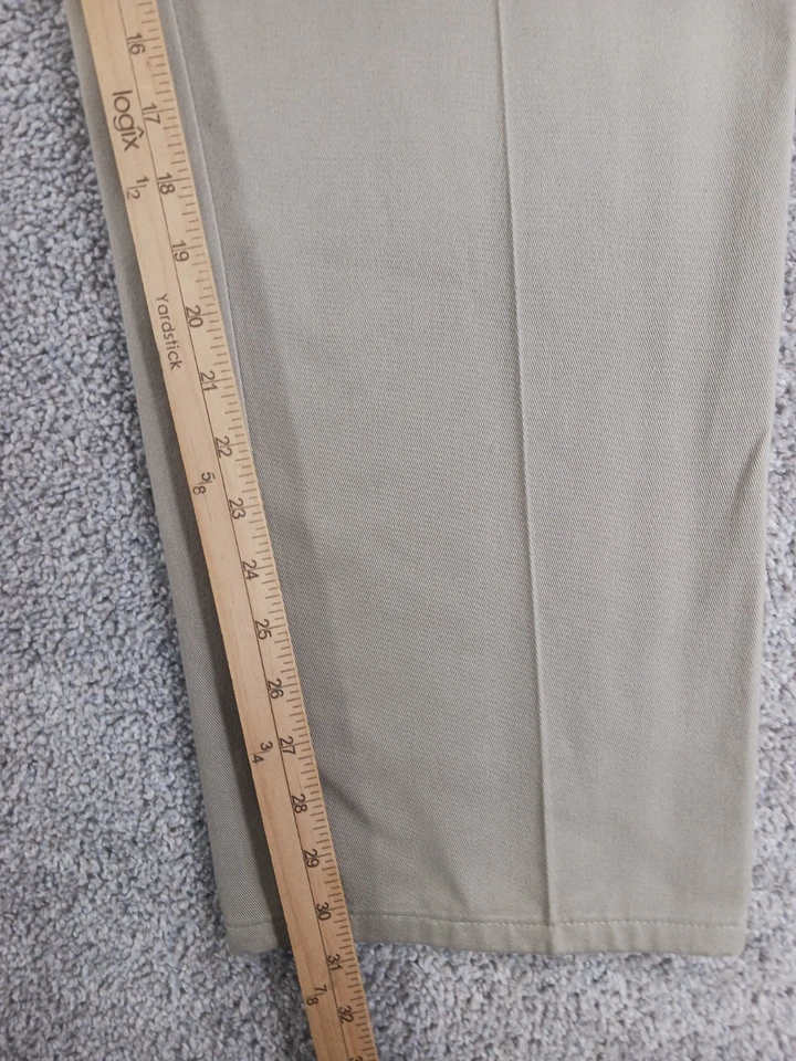 Pantalones de vestir legendarios dorados caquis 40x32 para hombre plisados dorados Foto 4 de 4