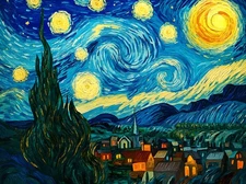 Van Gogh Starry Night Landscape Home Decor Wall Art Poster Prints Painting 223