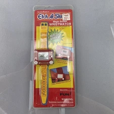 Vintage Etch A Sketch Magic Screen Wristwatch Basic Fun Vintage NEW
