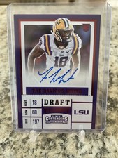 2017 Panini Contender Draft Pick LSU Tre’Daviois White RC Auto￼