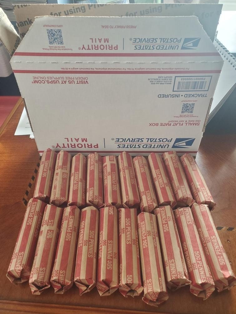 1,000 Lincoln copper pennies; 1959-1982 Free Priority Shipping