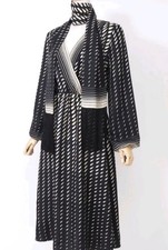 Gucci Printed Geometric Silk Dress IT 42 Black and Ivory. Brand New WO Tags