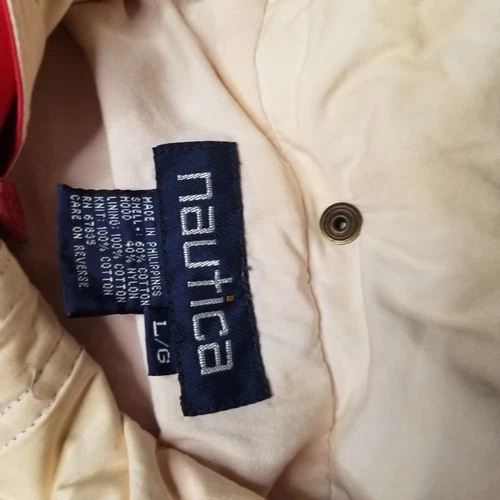 Vintage 90s Men's Nautica Challenge Jacket J Class Red Full Zip Large Spellout  image 5
