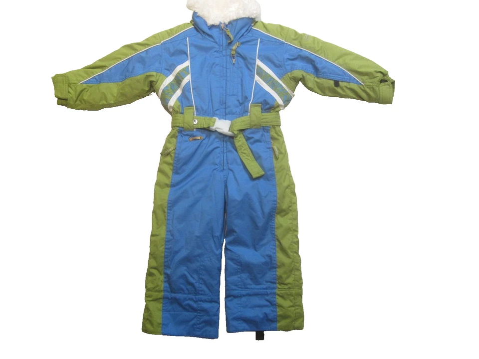 Traje de nieve Spyder para niños, azul/verde talla 2 crece pequeño a alto Foto 2 de 4