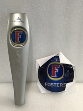 Fosters Beer Tap Handle And Pump Badge Set Pub Bar Collectable