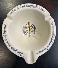 Vintage Merck Sharp Dohme Mortar Pharmacy Ashtray with Charles Lamb Quote