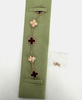 Van Cleef & Arpels Vintage Alhambra 5-Motifs Bracelet in 18K Rose Gold