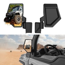 Side Mirrors for Polaris Ranger Crew/XD 1500, Adjustable Folding Door-Mounted...