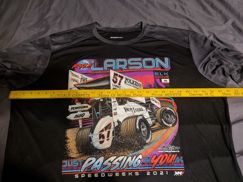 Nascar Kyle Larson Sprint Car 3xl T-Shirt Elk Grove CA "Just Passing You" - Picture 9 of 9