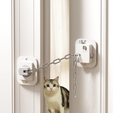 Cat Door Latch  Stopper-Adjustable Strap from 1.5" to 10",1-Pack Door Holder...