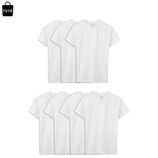 Classic Crewneck Cotton T-Shirts for Boys - 7-Pack, Soft Durable Design