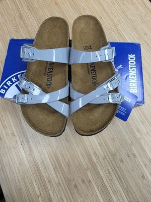 BIRKENSTOCK Franca Birko-Flor Patent Unisex Sandal EU 37/US W6 M4- Patent Alloy