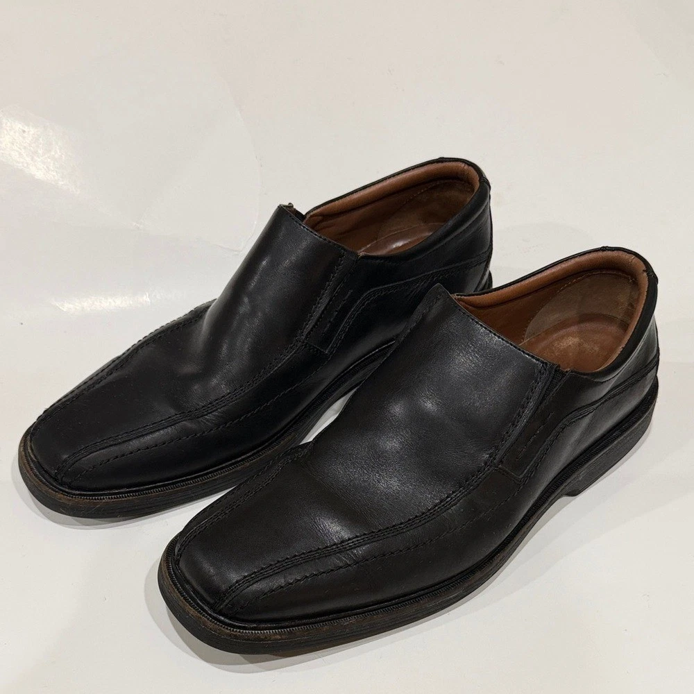 Johnson & Murphy Dual Width Men\'s Black Leather Slip-On Shoes Size 12 As Is. Men main image 3