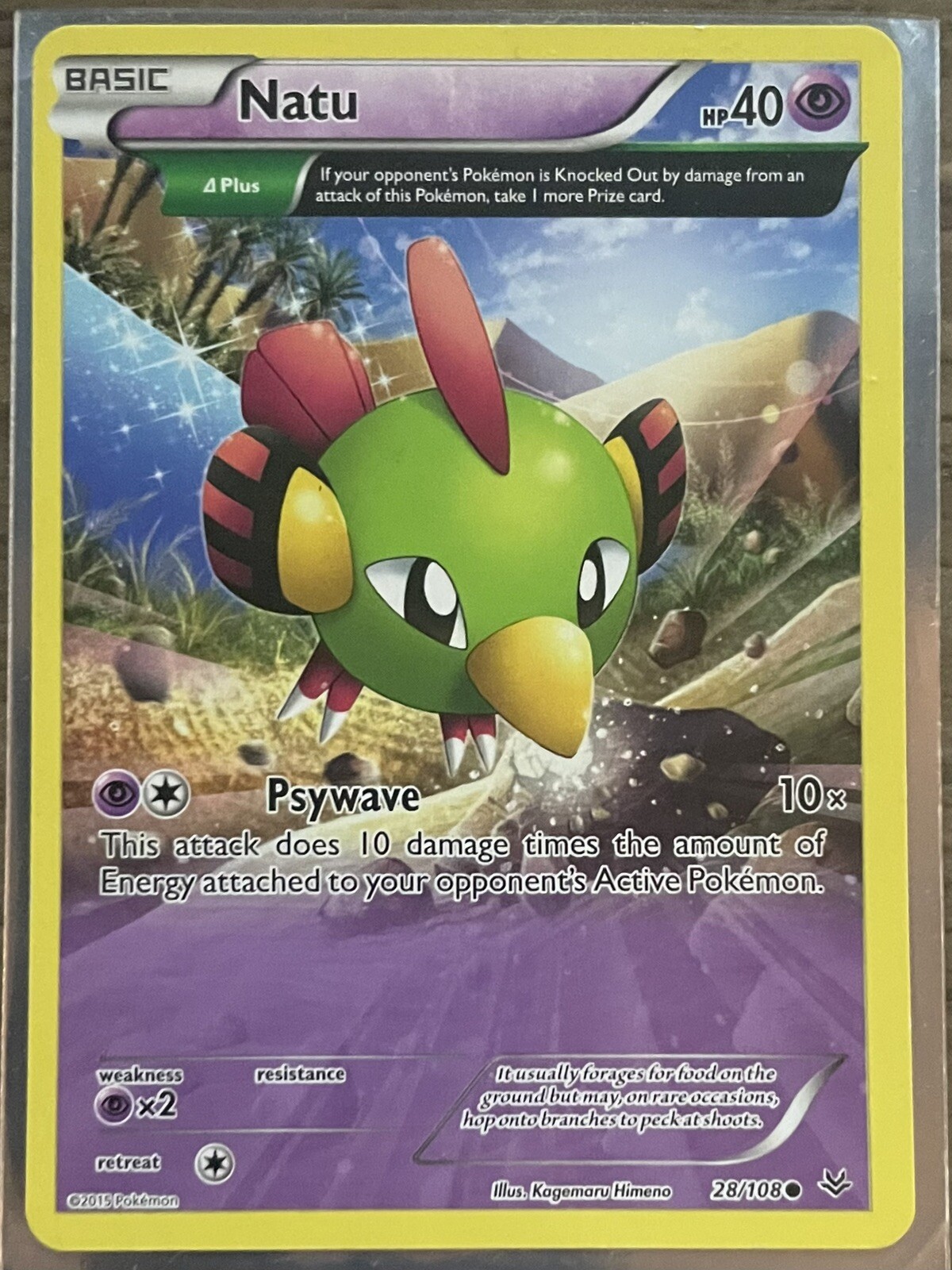 Pokémon TCG Natu Roaring Skies 28/108 Regular 1st Edition Common NM