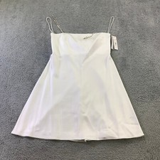 ALICE + OLIVIA Dress Womens 6 Sutton Mini Dress No Crystal Straps Satin Slip