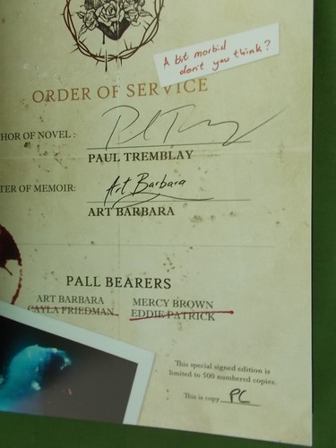 Paul Tremblay THE PALLBEARERS CLUB **PC COPY ** HB UNREAD 2023 - Bild 4 von 4