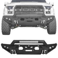 Steel Front Bumper For 2015-2017 Ford F150 F-150 With Led Lights Sensor Holes Steel Front Bumper For 2015-2017 Ford F150 F-150 With Led Lights Sensor Holes