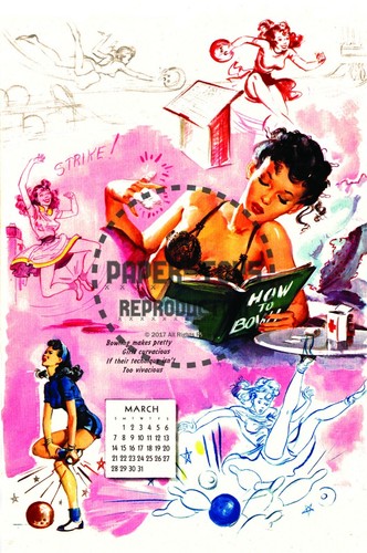 RISTAMPA VINTAGE - 1948 - CALENDARIO PIN-UP JOYCE BALLANTYNE - RISTAMPA - Foto 3 di 12