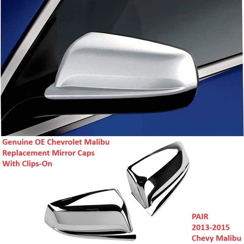 For 2013-2015 Chevy Malibu OEM Factory Top Half Replacement Mirror Caps Chrome