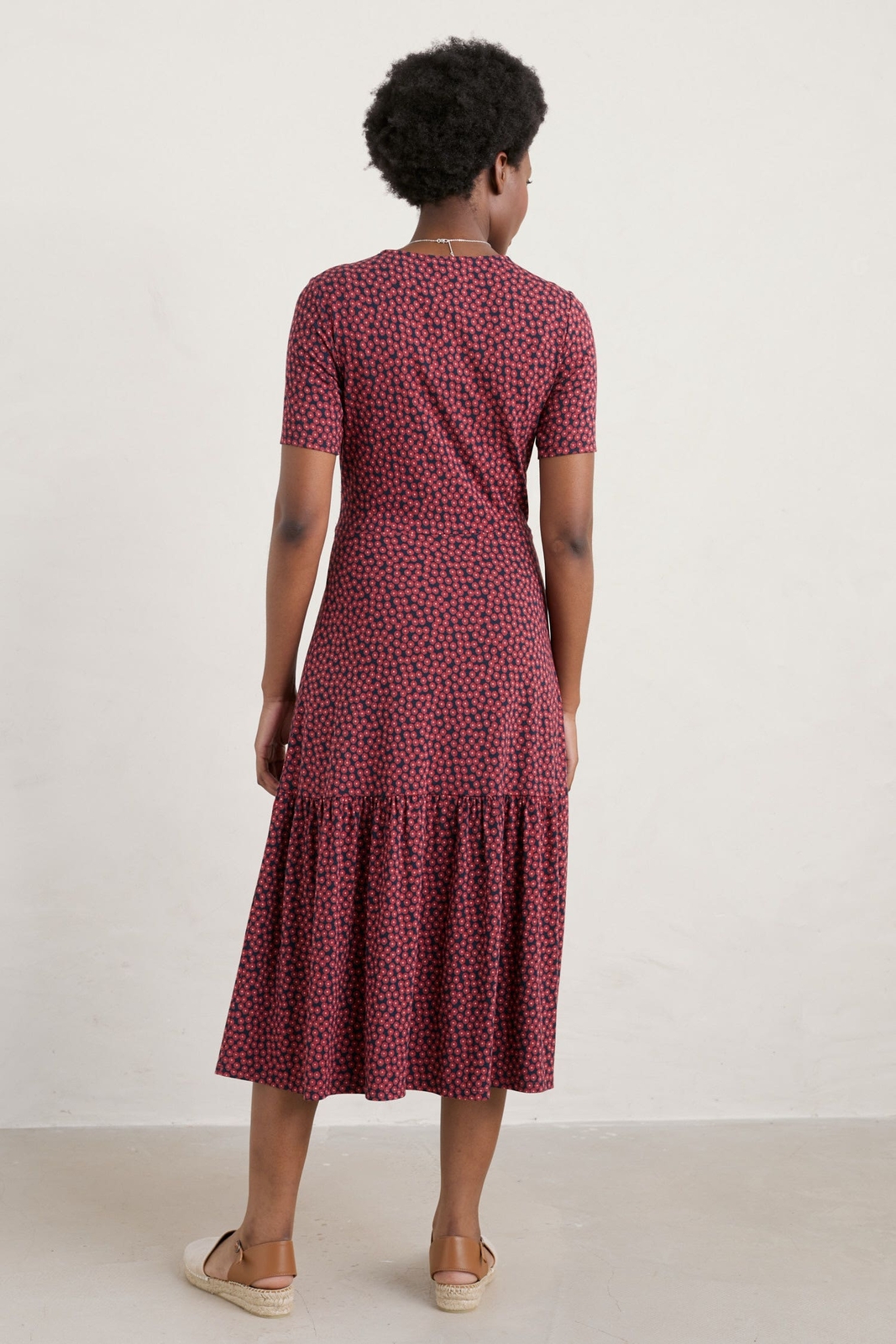 Seasalt Women's Dress red Paint Shards Jersey Midi Dress Regular