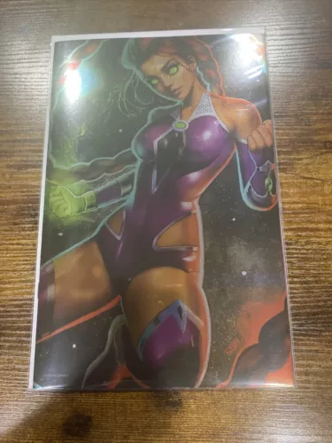 TITANS #1 * NM+ * NATHAN SZERDY STARFIRE FOIL VIRGIN VARIANT C TEEN 🔥🔥🔥