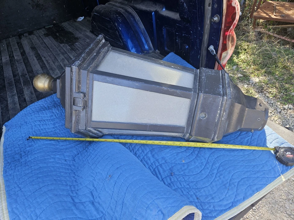 1 винтажный рифленый викторианский уличный фонарь высотой 16 футов из литого алюминия - Изображение 3 из 4