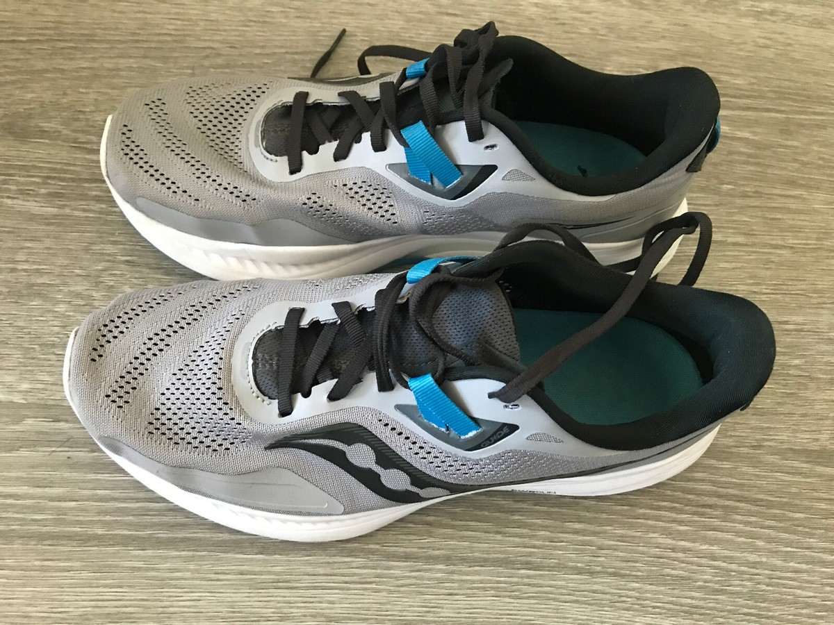 Saucony Guide 15 Men\'s Size 7.5 Alloy Topaz Running Sneakers Gray Black Blue Mens Saucony Guide 15 Running Shoe Alloy/Topaz - Walmart.com main image 3