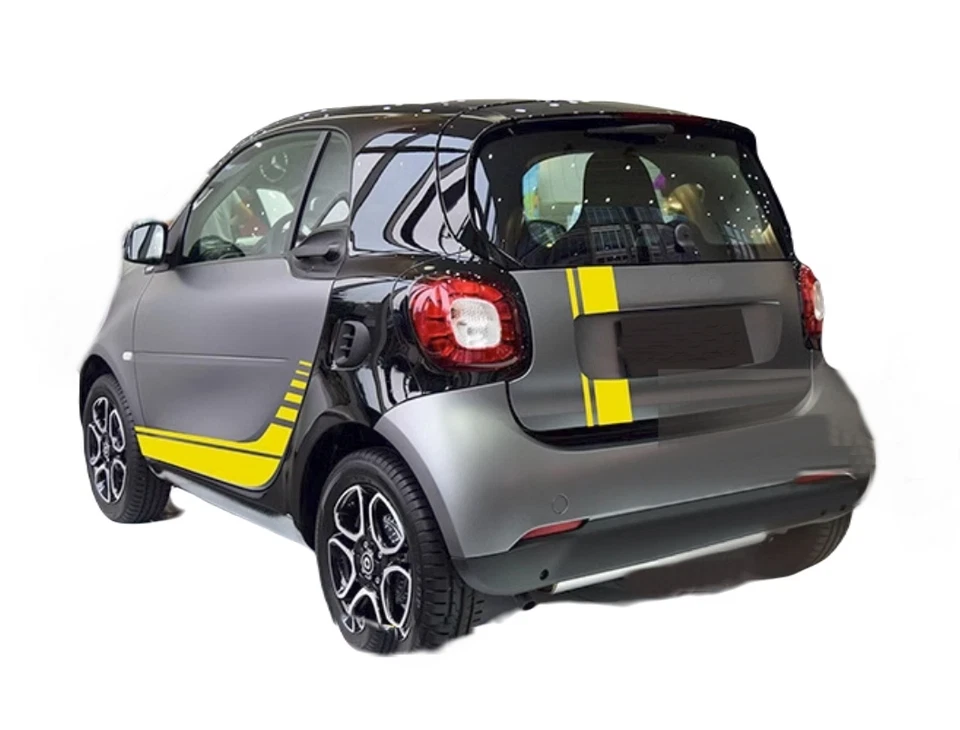 Graphic Racing Stripe Car Sticker Kit For Smart Fortwo Side Decal Hood Roof Rear — 第 3/4 张图片