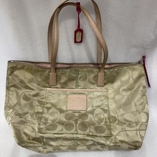 Coach Legacy Signature Weekender Nylon East Zip Top Tote