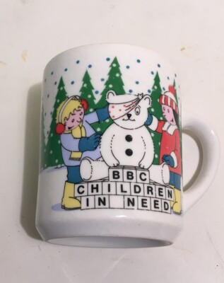 Vintage BBC Children in Need Weihnachtstasse Pudsey Bear Harver Grange 1986