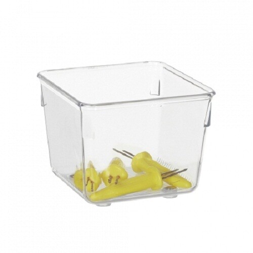 4x Interdesign LINUS MODULAR MINI DRAWER ORGANISERS 10x10x7.6mm Tall, Acrylic - Picture 2 of 2