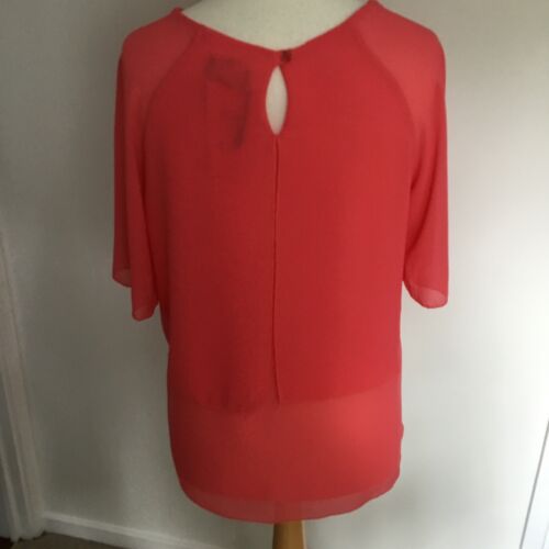 STUNNING JAMES LAKELAND MADE IN ITALY CORAL DOUBLE LAYER LAGENLOOK TOP M 12 BNWT - Picture 3 of 11