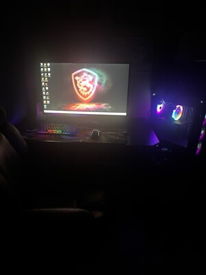 Used MSI Pc, Hyperx Keyboard, Glorious Wireless Mouse, LG Monitor, Gaming Desk